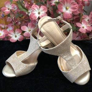 Marbella Glittery Light Gold 3” High Heels 👠